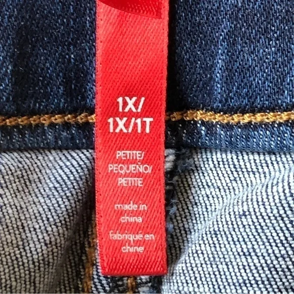 Spanx Denim Distressed Skinny Leggings 1X Blue - Picture 5 of 8